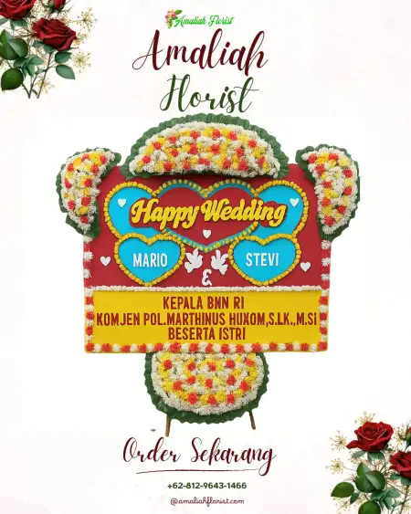 Papan Bunga Pernikahan Penamping
